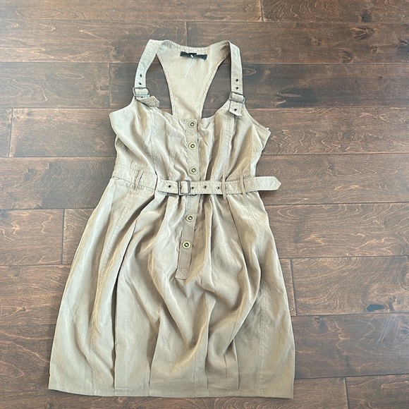 Forever 21 Dresses & Skirts - Forever 21 Womens Dress Olive Sz M Belted Smocking In Back  ST2125